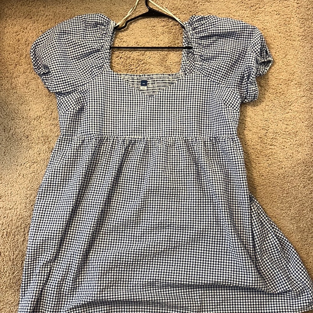 Old Navy blue gingham dress